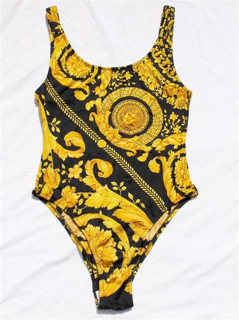 versace print swimsuit|versace one piece bathing suit.